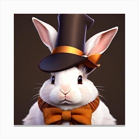 Rabbit In A Top Hat Canvas Print