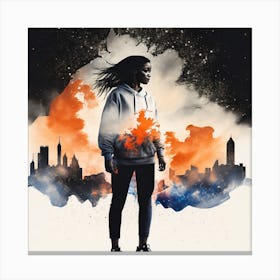 Girl In The Hood Canvas Print