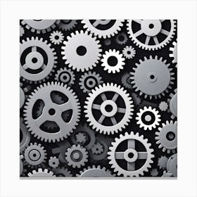 Gears Background 15 Canvas Print
