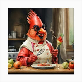 Cardinal Chef 3 Canvas Print