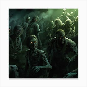 Zombies In The Woods Canvas Print