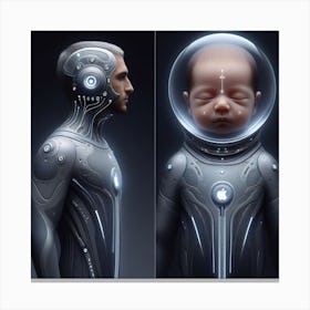 Baby In Space 2 Canvas Print