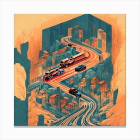 City Of Trains Canvas Print