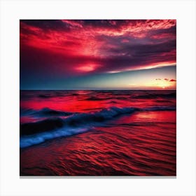 Sunset Over The Ocean 64 Canvas Print