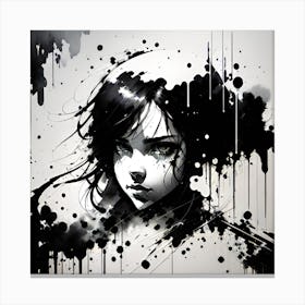 Splatter Girl 2 Canvas Print