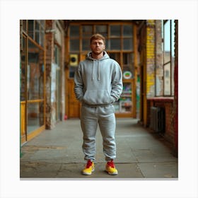 Man In A Hoodie Canvas Print