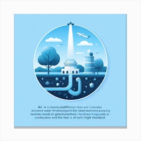 Air Pollution Vector Illustration Canvas Print