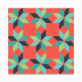 Pattern Abstract Tile Design Canvas Print