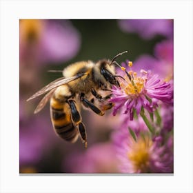 Bee Pollination Canvas Print