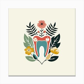 Illustration Of A Tooth Canvas Print