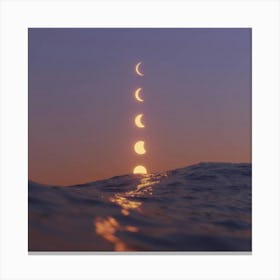 Sunset Over The Ocean Canvas Print