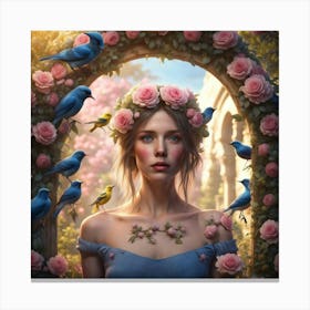 beauty and the rose Canvas Print