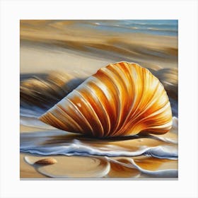 Shell On The Beach Canvas Print