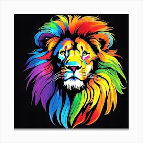 Rainbow Lion Canvas Print