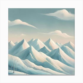 Snowy Mountains 3 Canvas Print