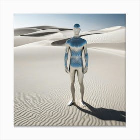 Man Standing In Sand 9 Canvas Print