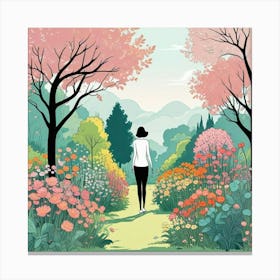 Into The Garden Ai Art Wall Art Design Illustration (45) Canvas Print