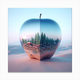 Apple In The Desert Canvas Print