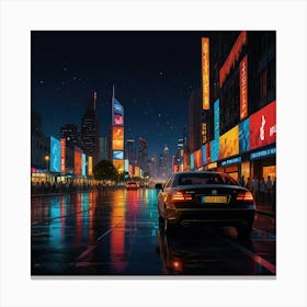 Night In The City Canvas Print