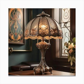 Nouveau Table Lamp Canvas Print