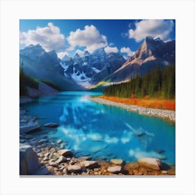 Blue Lake In The Mountains 1 Canvas Print