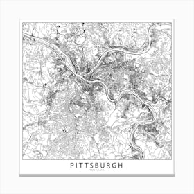 Pittsburgh Map Canvas Print