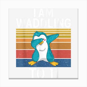 Penguin I Am Waddling To 11 Years 11 Birthday Canvas Print