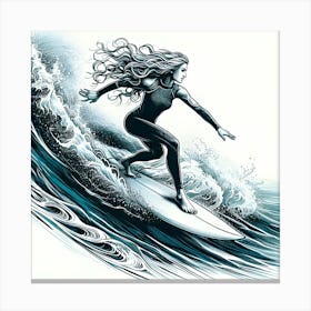 Surfer Girl 1 Canvas Print