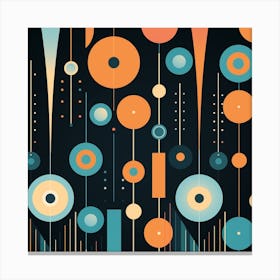 Abstract Background With Circles Canvas Print