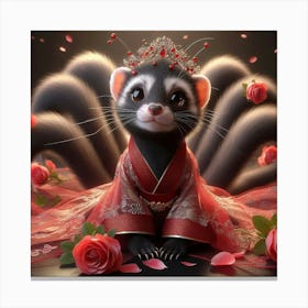 Chinese Raccoon 4 Canvas Print