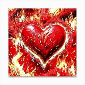 Heart Of Fire Canvas Print