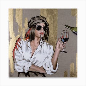 woman drunk 2 Canvas Print