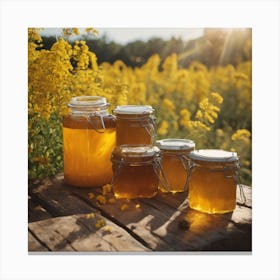 Honey In Jars 1 Canvas Print
