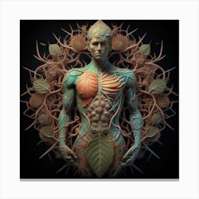 human thorn, Tree Of Life, digital art Canvas Print