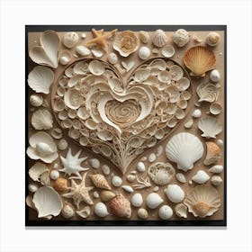 Heart Of Shells 3 Canvas Print