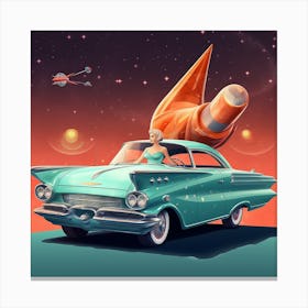 Space Car Canvas Print