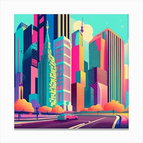 Cityscape- Dive into the past Canvas Print