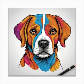 Dog Coloring Book Canvas Print