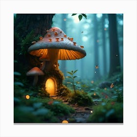 Fairy House In The Forest Canvas Print