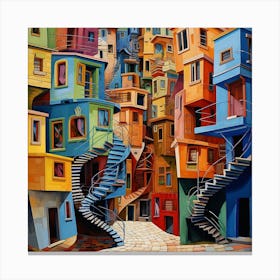 Colorful City 1 Canvas Print