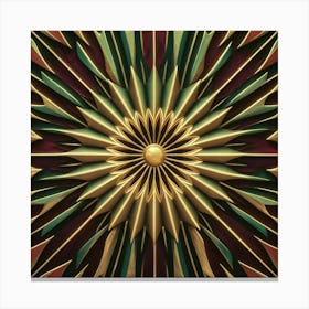 Abstract Golden Sunburst Canvas Print