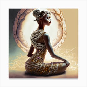 Cosmic Buddha meditation Canvas Print