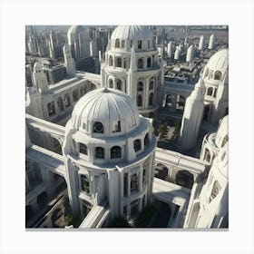 Future Gothic Architecture City Art Print Canvas Print