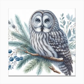 Great Grey Owl 1 Canvas Print