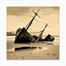 Shipwreck- sailing natural art Canvas Print