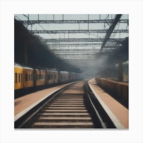 Train Station - Train Stock Videos & Royalty-Free Footage Canvas Print