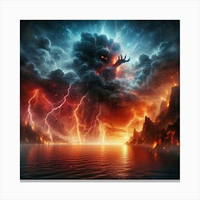 Lightning In The Sky 25 Canvas Print