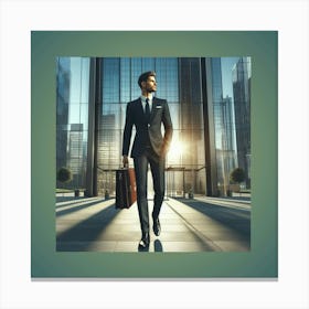 Businessman With Briefcase Canvas Print