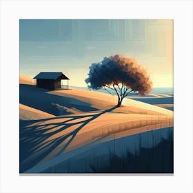 Tree In The Desert Canvas Print