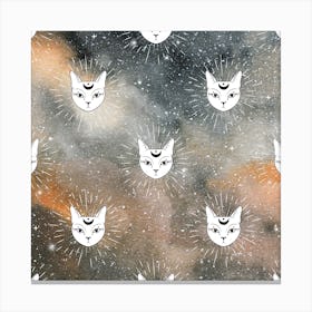 Galaxy Kitty Art Print (6) Canvas Print